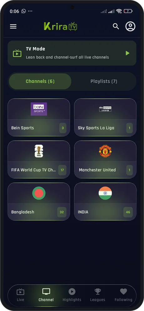 টিভি মোড চ্যানেল — beIN Sports, Sky Sports La Liga, বাংলাদেশ ও ইন্ডিয়া
